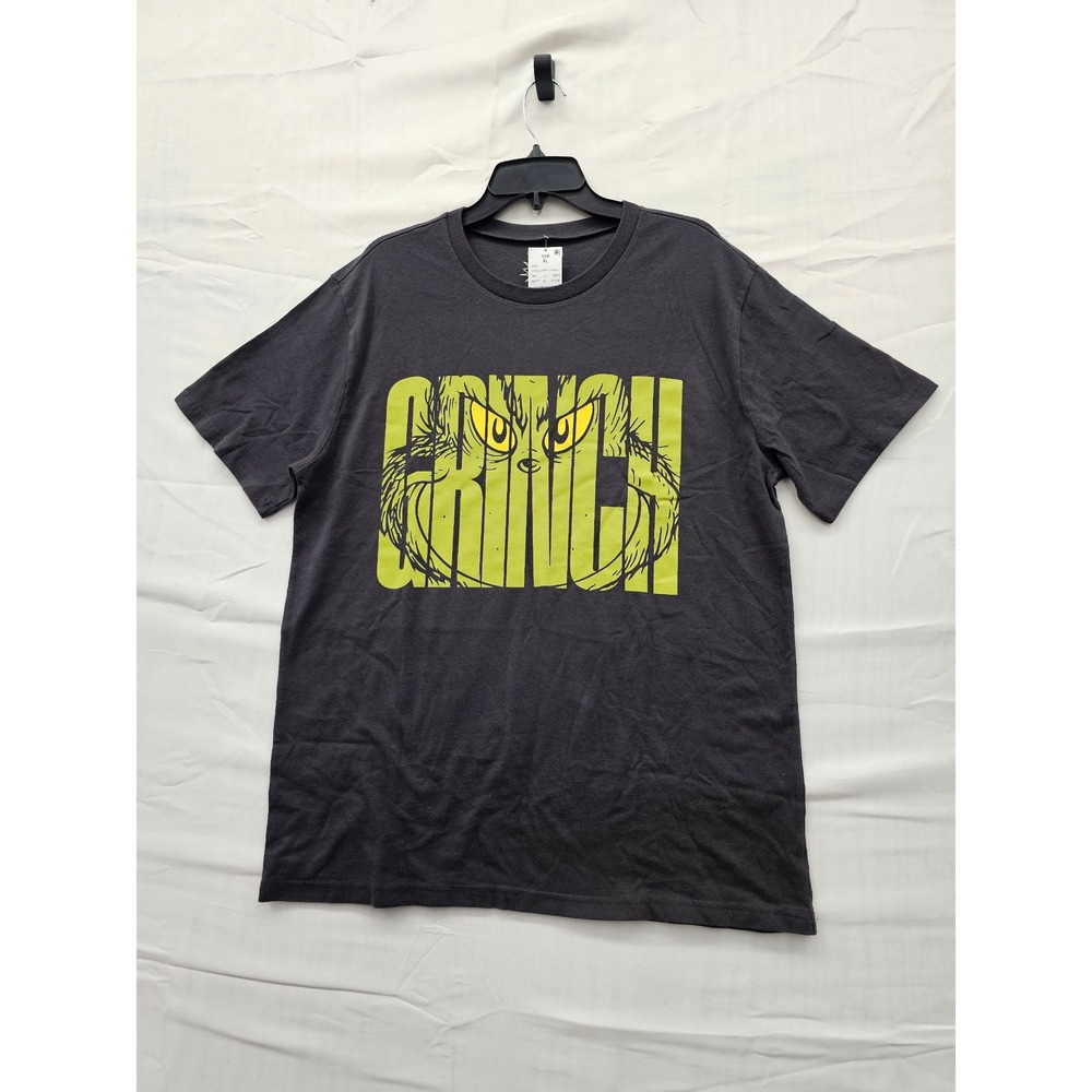 The‎ Grinch Dr Seuss Men's XL T-Shirt Charcoal Gray You're A Mean One NEW